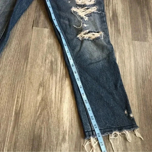 Abercrombie & Fitch High-Rise Annie Girlfriend Jeans‎ Women’s Sz 25/0 Distressed - Picture 7 of 8